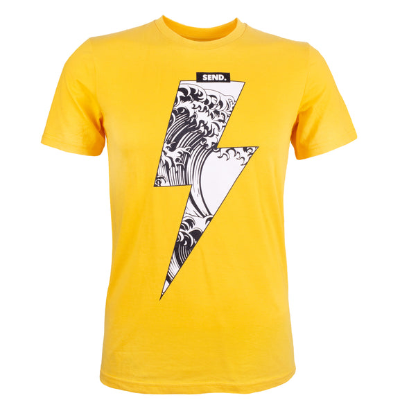 Ride The Lightning T Shirt - Golden Yellow